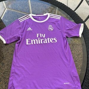 Adidas adults Purple Real Madrid Soccer Jersey